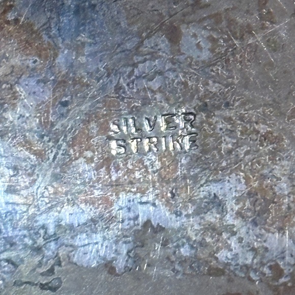 VTG Silver Plated? Western Belt Buckle on Brown Bonded leather Tooled Belt 34/36 - Picture 5 of 16